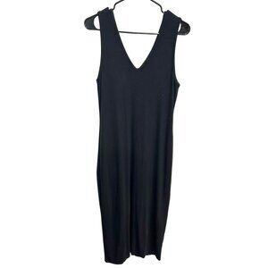 Rachel Zoe Sleeveless Black Mid-Length V-Neck Dress Sz Large